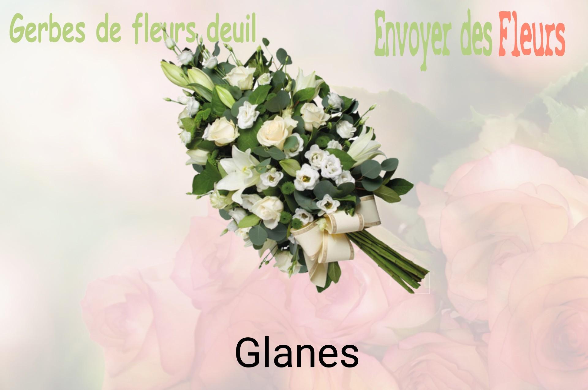 Gerbe de fleurs de deuil livrée à Glanes